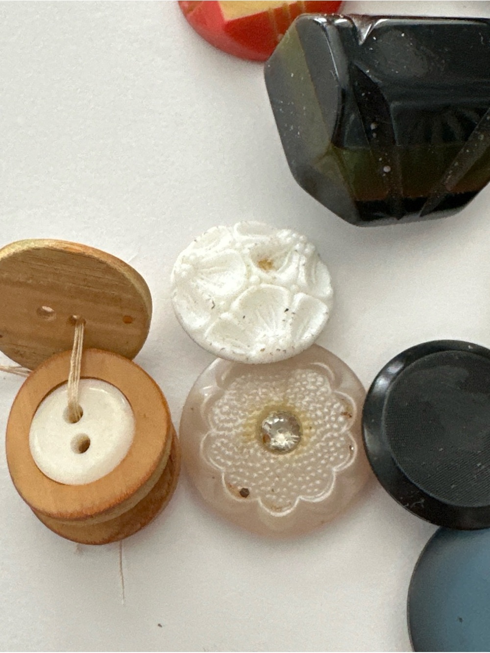 Lot Antique Bakelite Shell Coat Sewing Buttons Collection - Picture 12 of 16